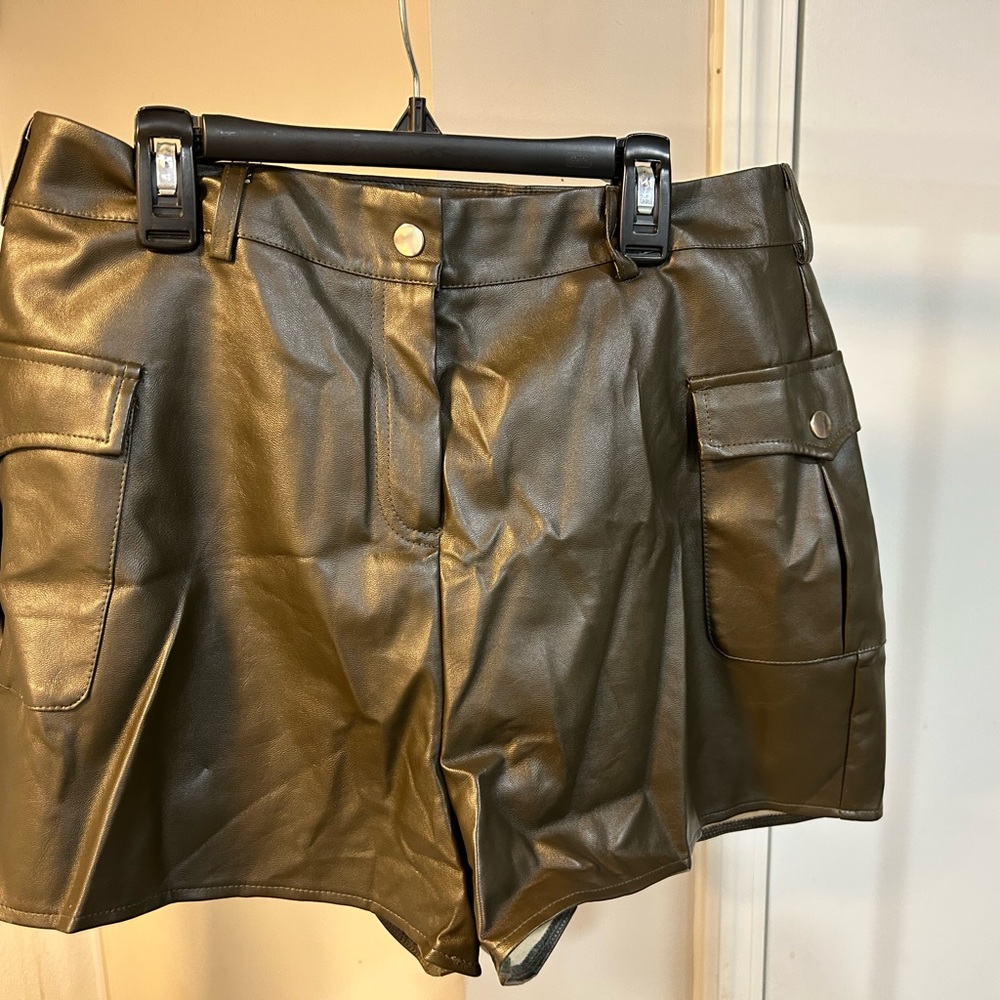 Nasty gal real leather shorts